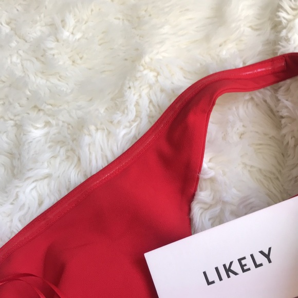 NWT Likely Red One Shoulder Cutout Lisette Dress - Picture 15 of 15